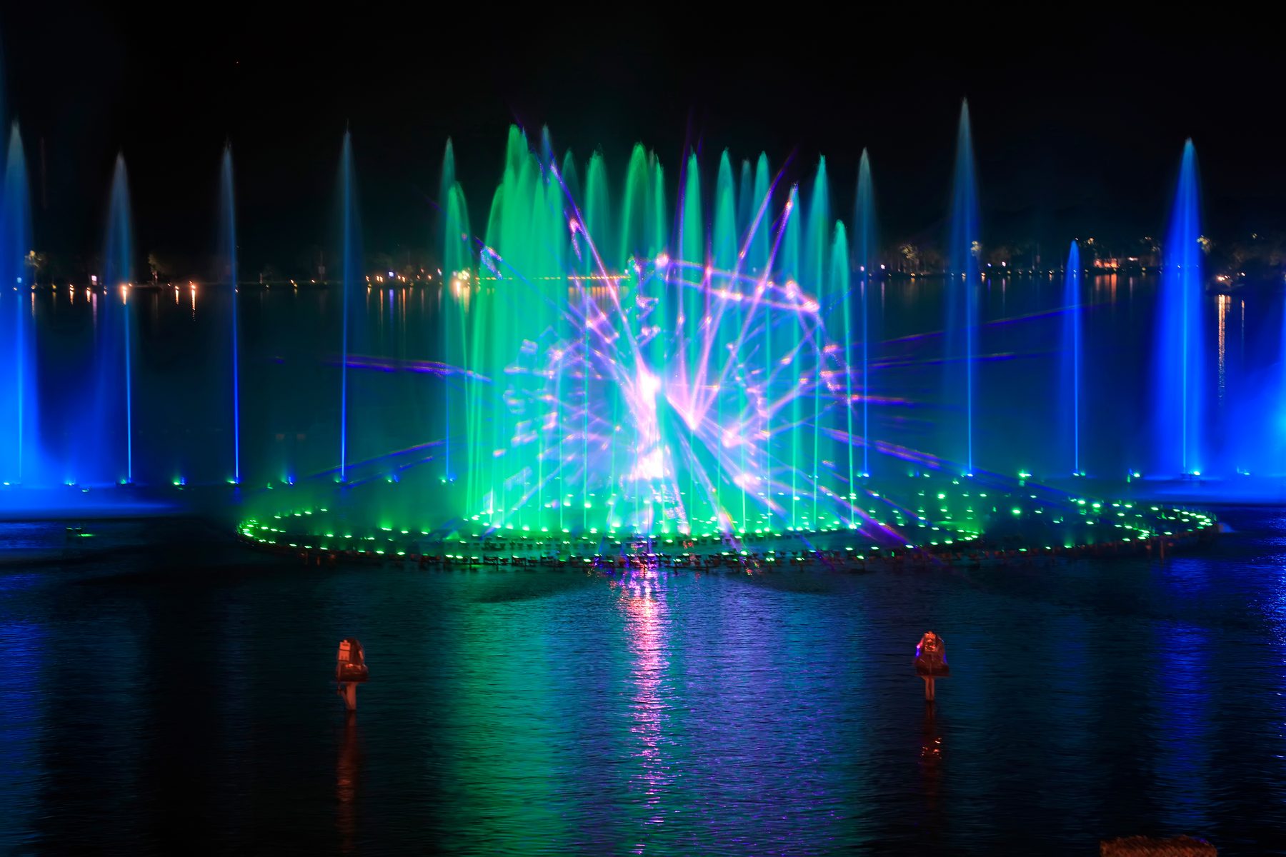 Water and laser show
